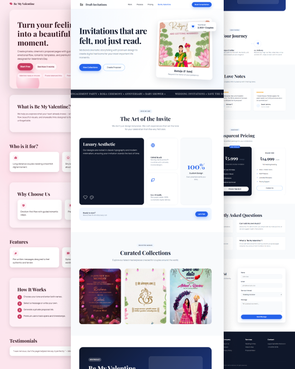 draft draftInvitation and bemyvalentine project